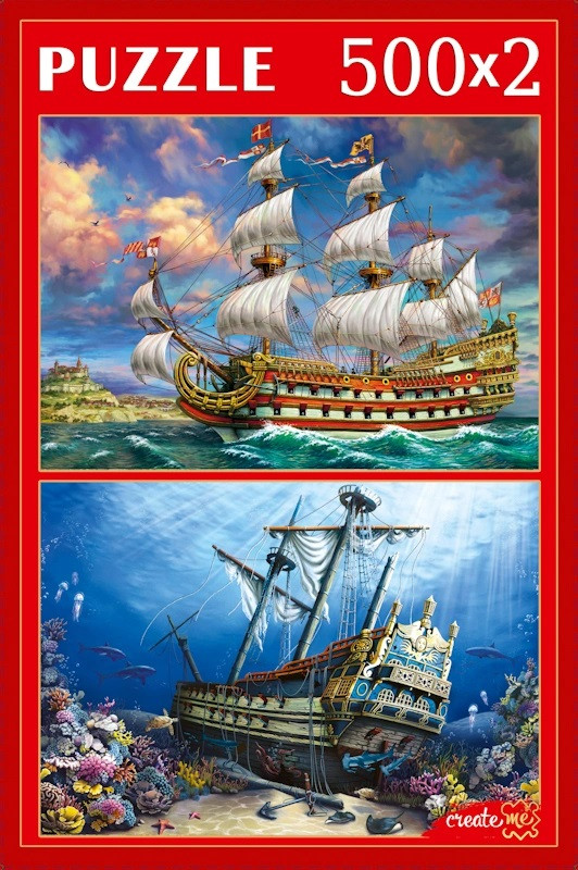 Пазл 2в1 «Величественные корабли» | Create me | Рыжий кот