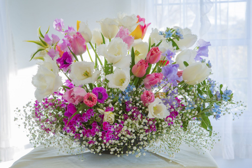 Картина по номерам «Пышный букет» | Рыжий кот