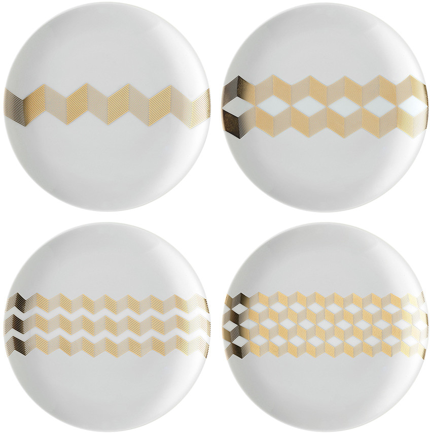 Набор из 4 блюдец | Signature Chevron | LSA