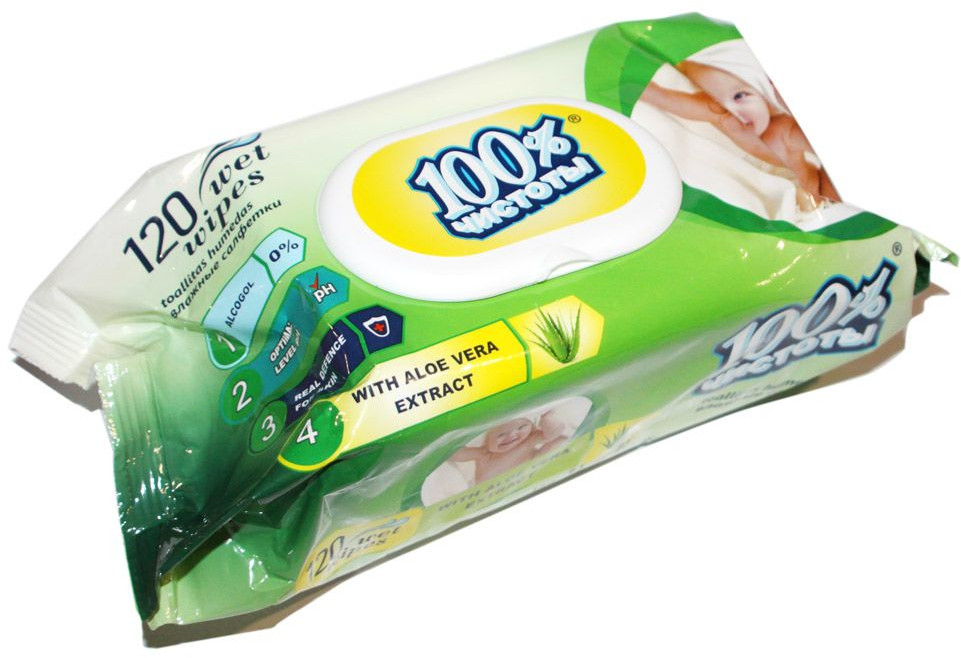 Салфетки влажные детские | 100% чистоты