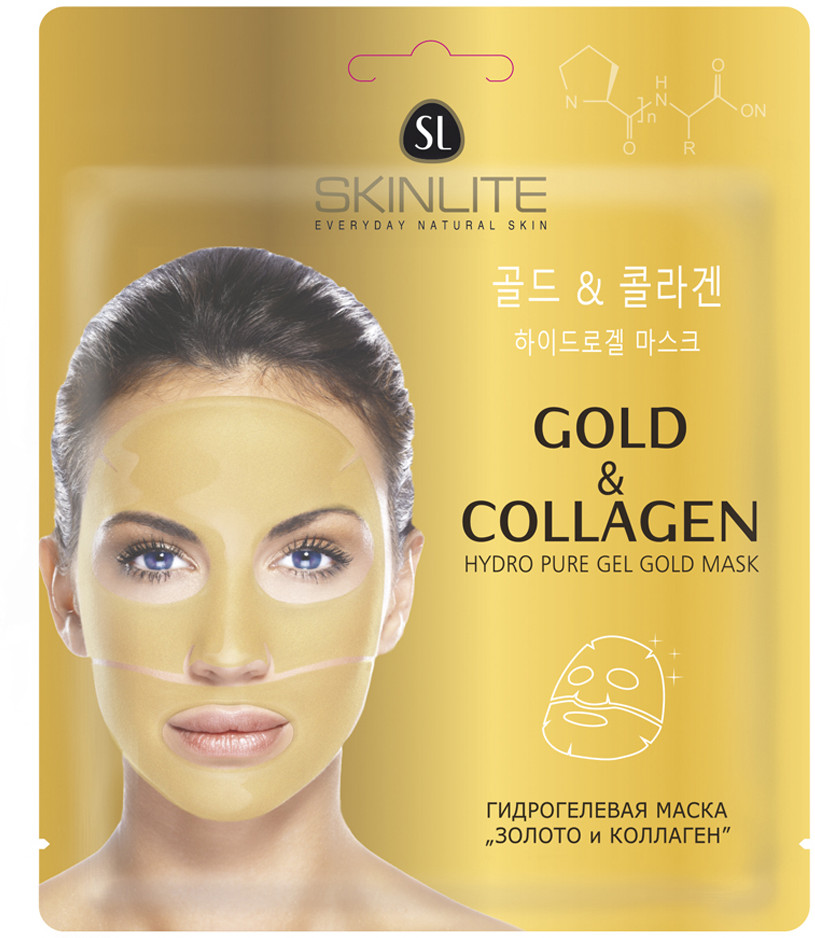 Маска для лица гидрогелевая «Золото и коллаген» | Skinlite