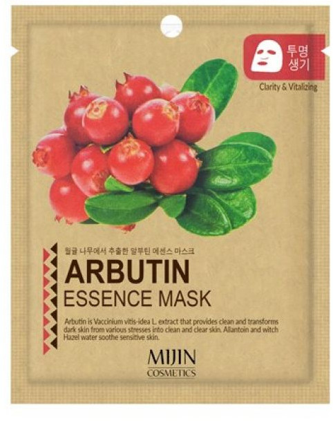 Маска для лица тканевая с арбутином | Essence mask | Mijin