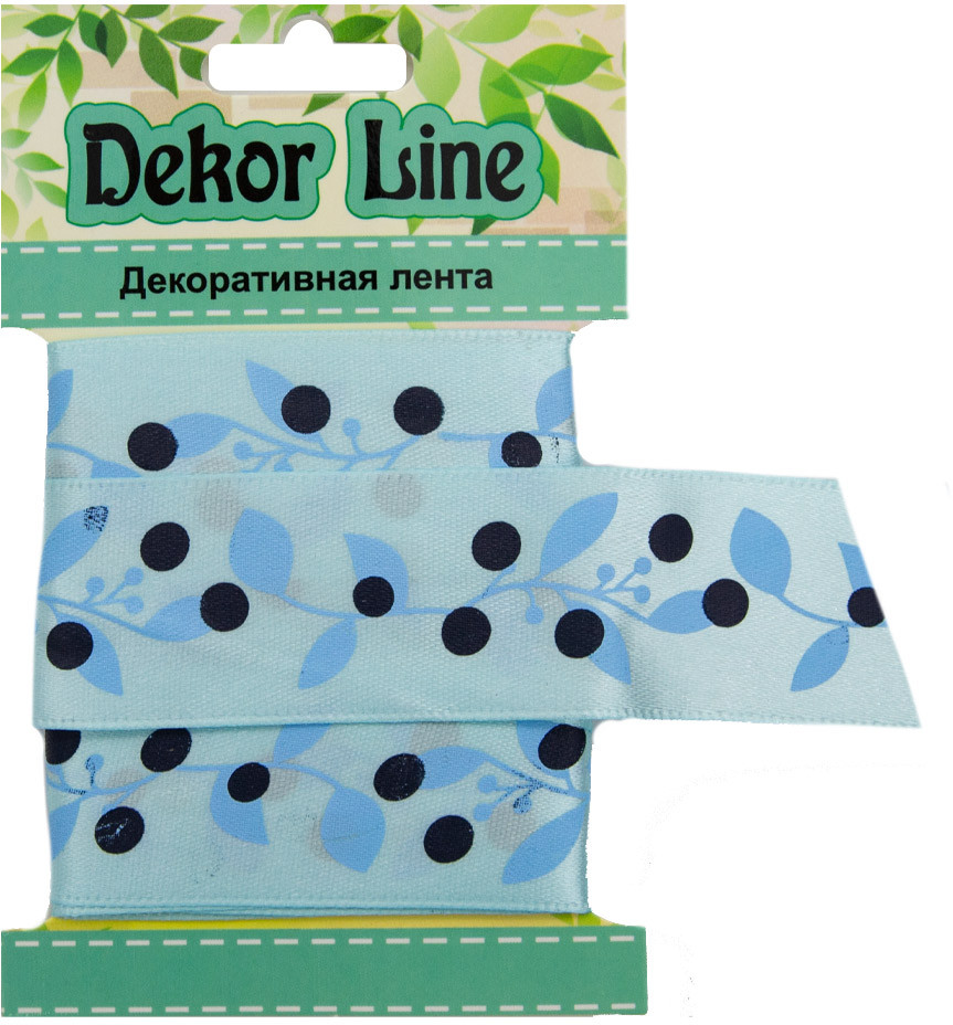 Лента атласная «Ягодная ветвь» | Айрис