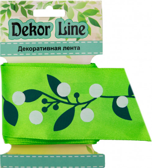 Лента атласная «Ягодная ветвь»