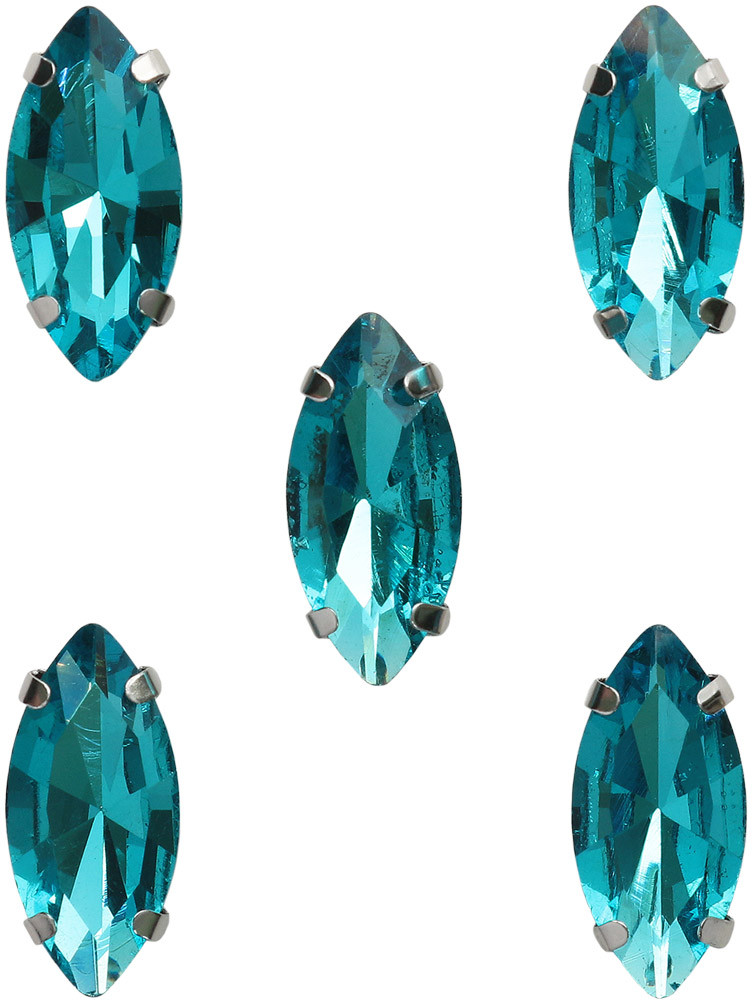 Стразы хрустальные в цапах «Миндаль» | Астра