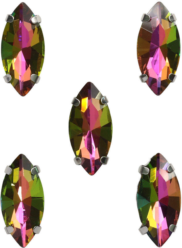 Стразы хрустальные в цапах «Миндаль» | Астра