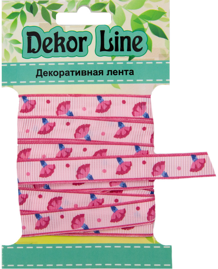 Лента репсовая «Гвоздики» | Айрис