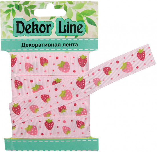 Лента репсовая «Землянички»