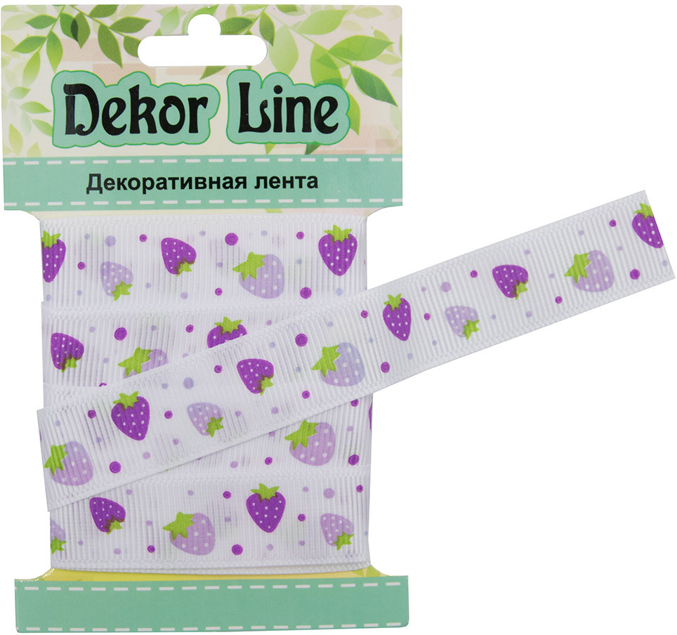 Лента репсовая «Землянички» | Айрис