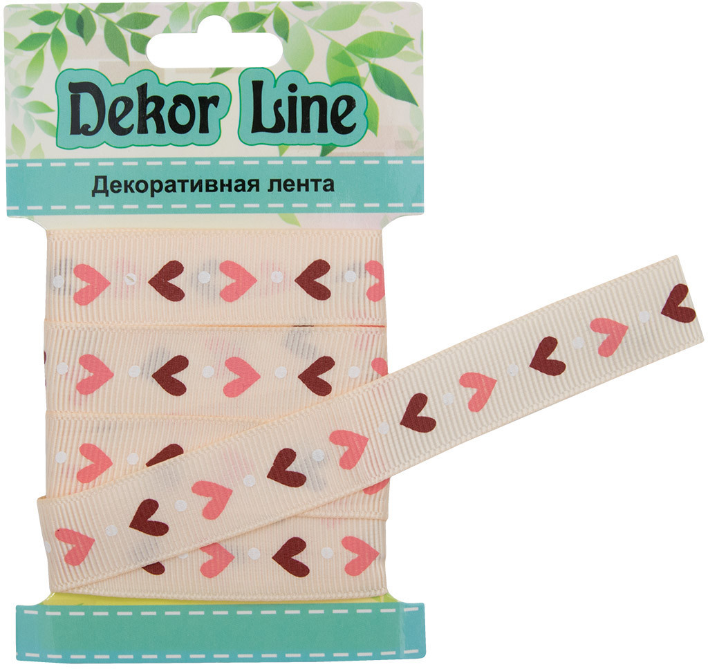 Лента репсовая «Сердца» | Айрис