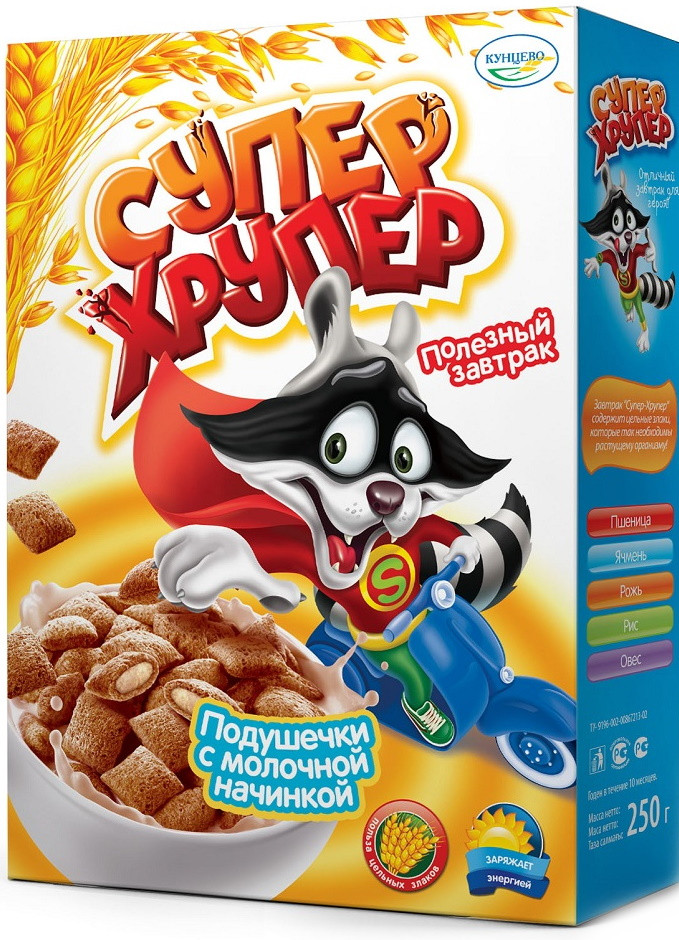Подушечки зерновые с молочной начинкой | Супер-Хрупер | Кунцево