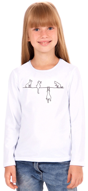 Лонгслив для девочек | На каникулах | Апрель