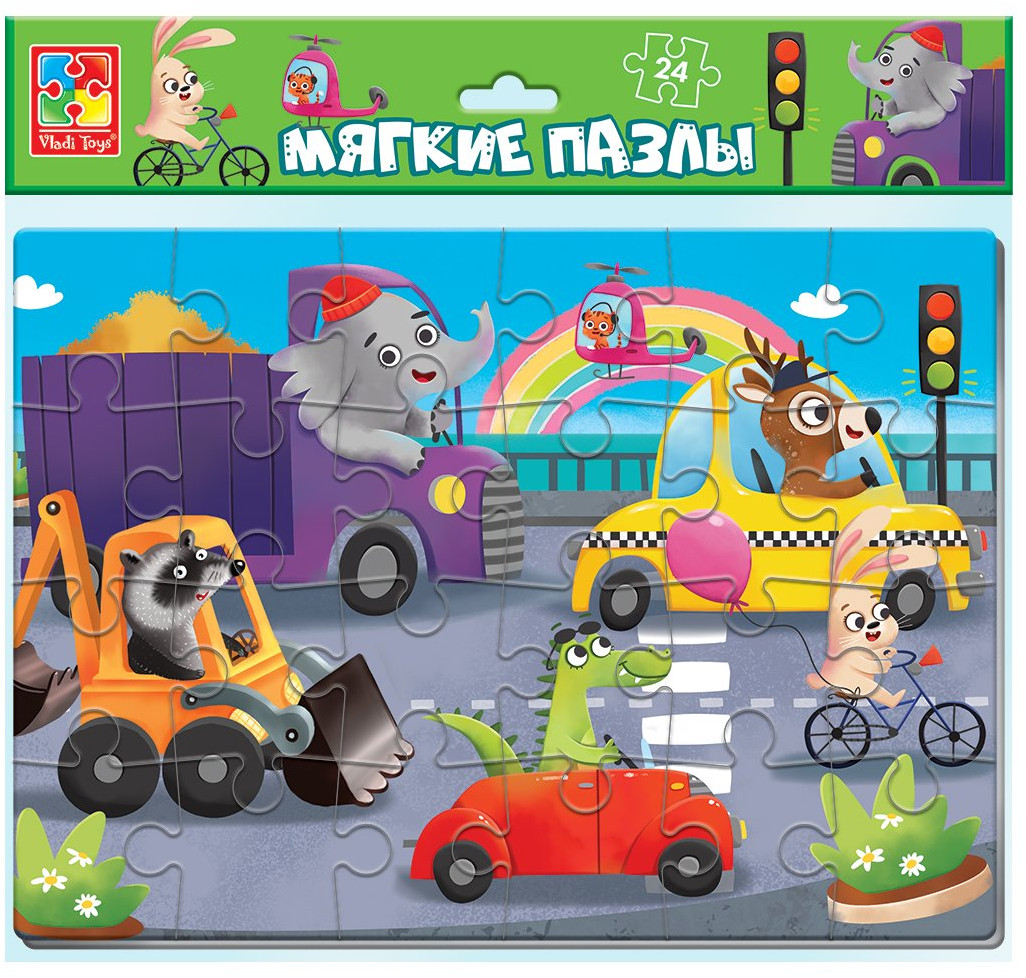 Пазл мягкий «Транспорт» | Vladi Toys