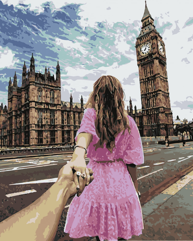 Картина по номерам «Вперед за мечтой: Лондон» | Рыжий кот