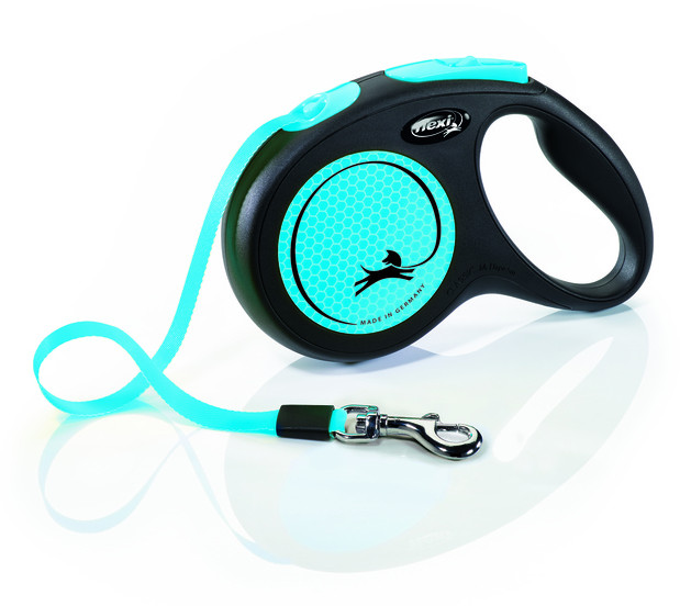 Рулетка-ремень светоотражающая для собак | New Neon | Flexi