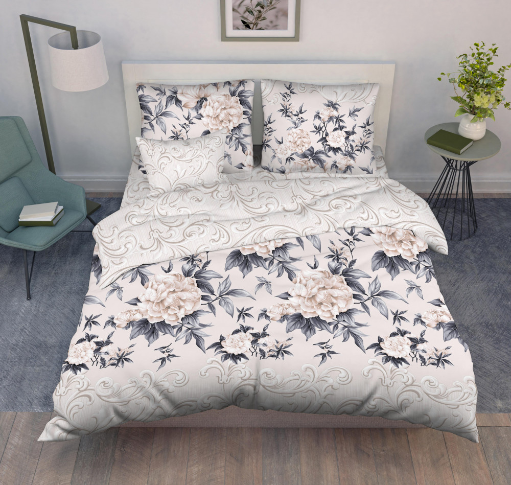 Комплект постельного белья «Пионовый шик» | Базовая коллекция | Василиса