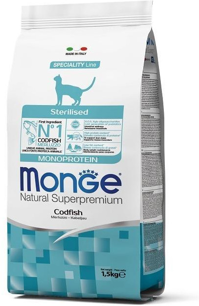 Корм для стерилизованных кошек с треской | Monge Cat | Monge
