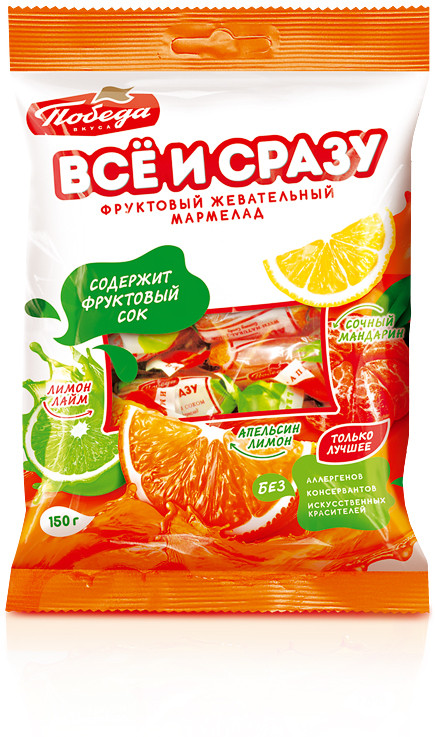Конфеты желейные с начинкой «Всё и сразу» | Победа