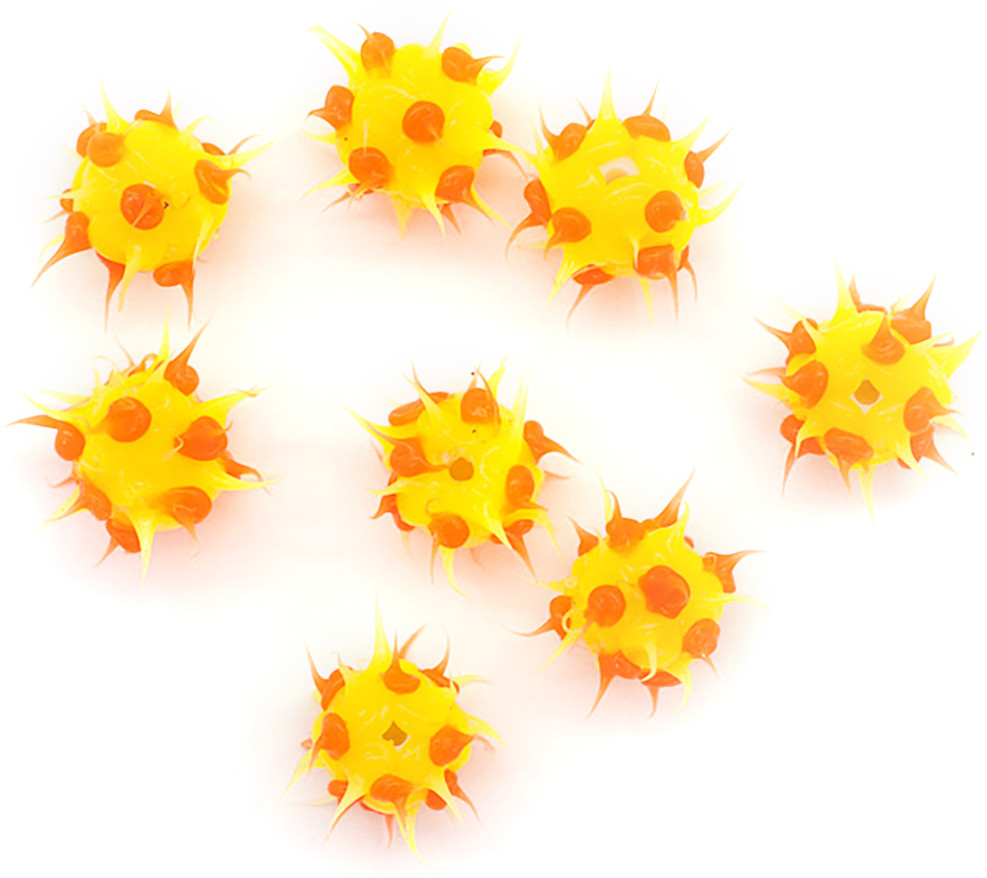 Набор резиновых бусин с шипами | Астра