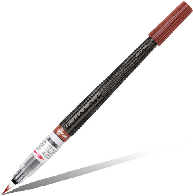 Кисть с краской | Colour Brush | Pentel