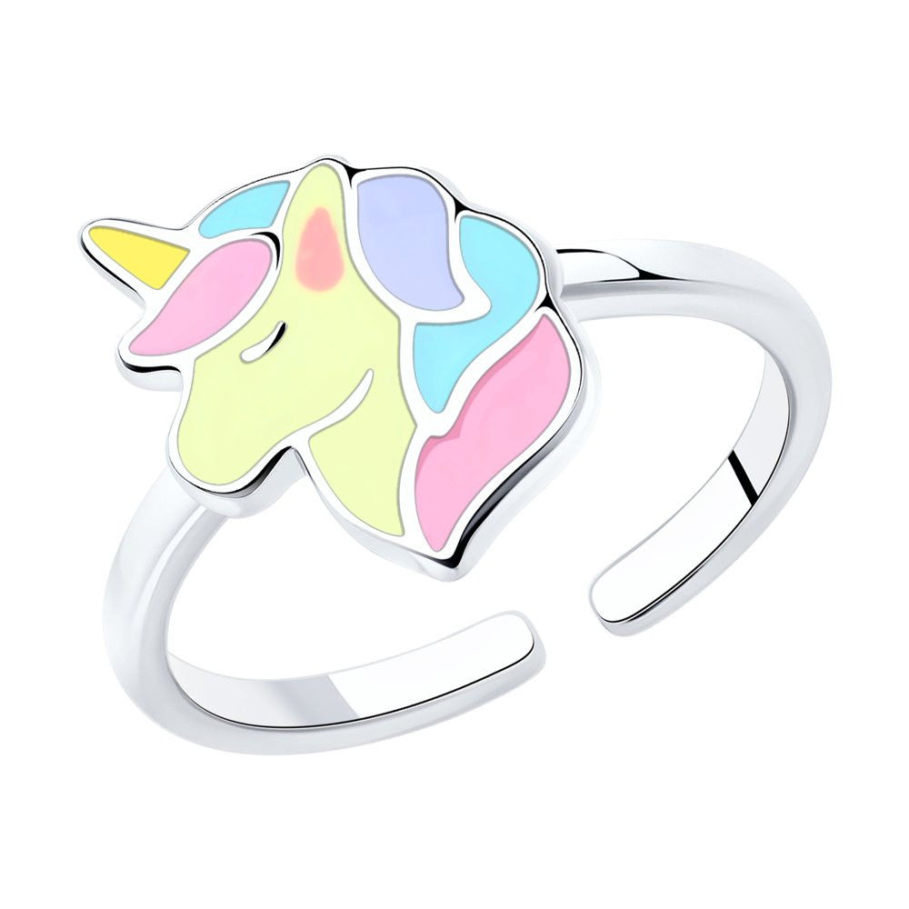 Кольцо из серебра с эмалью | SOKOLOV