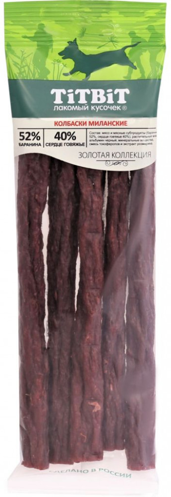 Колбаски для собак «Миланские» | Золотая коллекция | TiTBiT