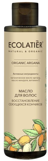 Масло для волос «Глубокое восстановление секущихся кончиков» | Organic Argana | Ecolatier