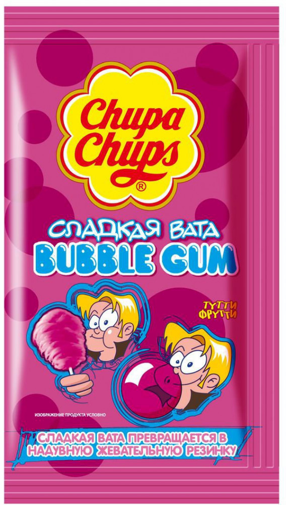 Жевательная резинка со вкусом тутти-фрутти «Сладкая вата» | Chupa Chups