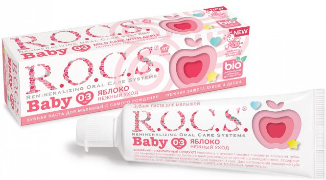 Зубная паста детская с ароматом яблока | Baby. Нежный уход | R.O.C.S.