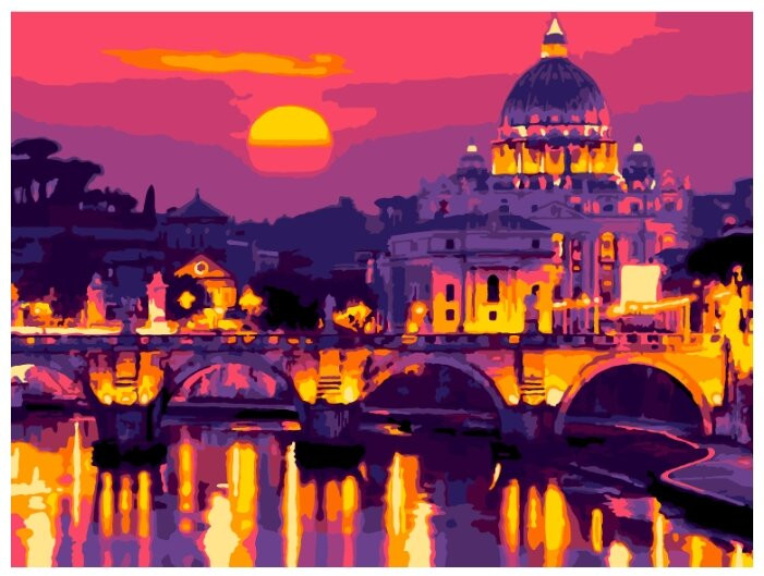 Картина по номерам «Римский закат» | Lori