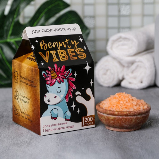 Соль для ванн с ароматом персика «Beauty Vibes»