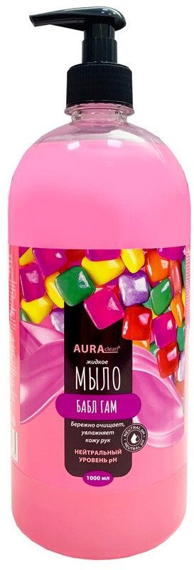 Мыло для рук жидкое «Бабл Гам» | Aura