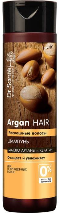 Шампунь для поврежденных волос «Роскошные волосы» | Argan Hair | Dr.Sante