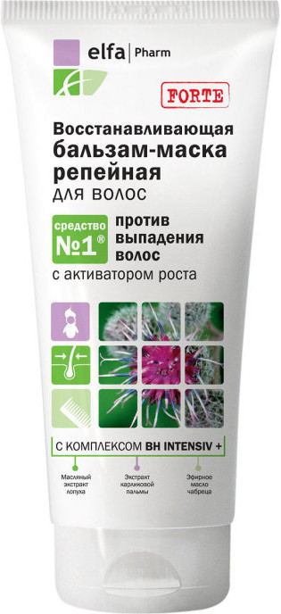 Бальзам-маска восстанавливающая против выпадения волос | Репейная | Elfa Pharm