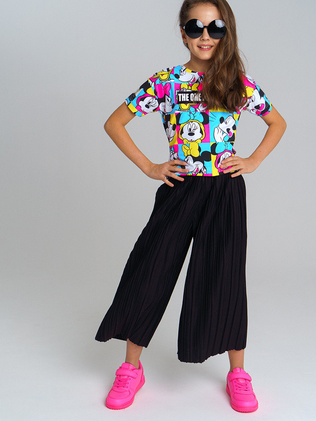 Брюки-кюлоты для девочки | Stripes | PlayToday