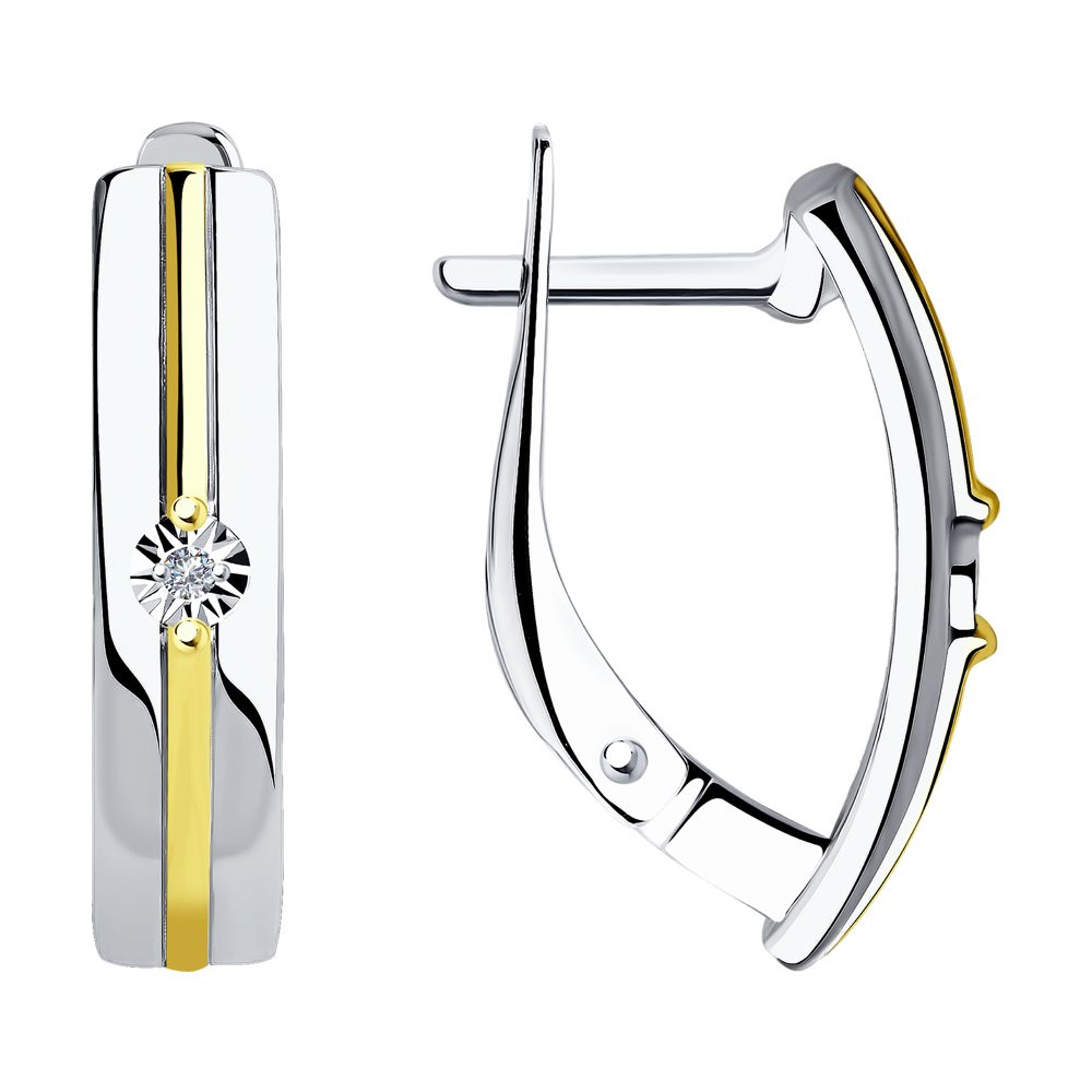 Серьги из серебра с бриллиантами | SOKOLOV