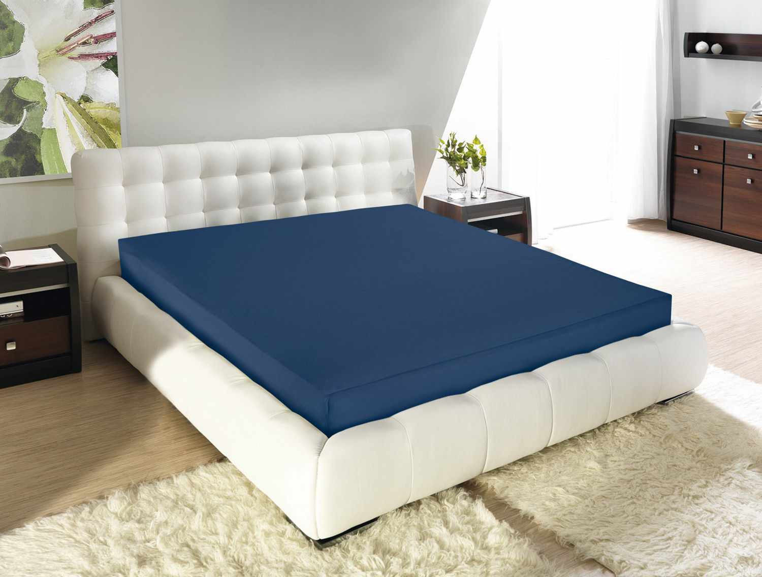 Простыня на резинке «Indigo» | Guten Morgen