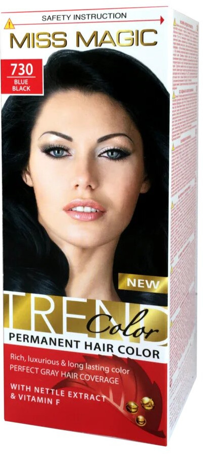 Краска для волос стойкая, оттенок 730 Сине-черный | Trend Color | Miss Magic
