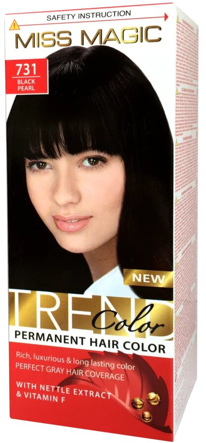 Краска для волос стойкая, оттенок 731 Черный жемчуг | Trend Color | Miss Magic