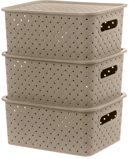 Набор корзинок с крышками «Береста» | Береста | El Casa