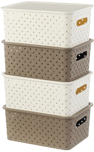 Набор корзинок с крышками «Береста» | El Casa