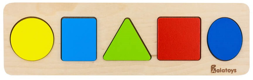 Пазл деревянный «Фигуры» | Alatoys