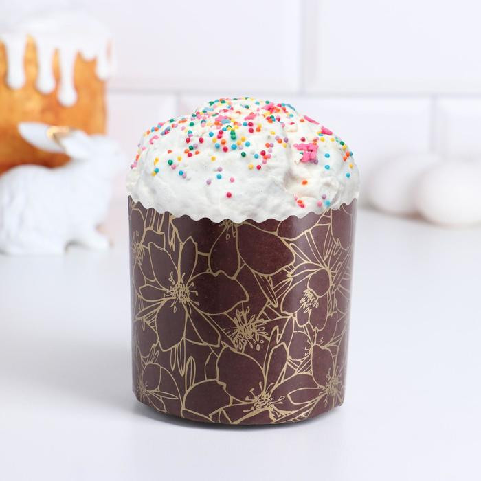 Форма бумажная для кекса, маффинов и кулича «Цвет миндаля» | Пасха