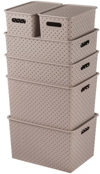 Набор корзинок с крышками «Береста» | El Casa