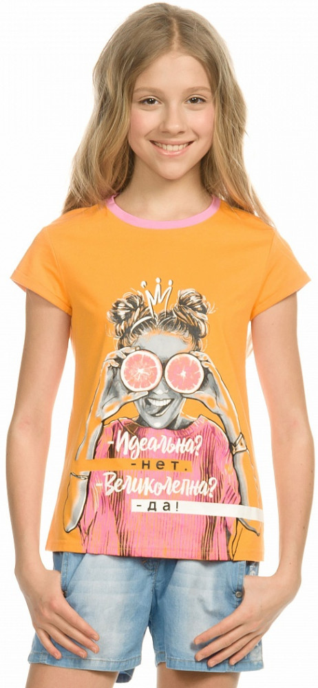 Футболка для девочек | Bee happy | Pelican