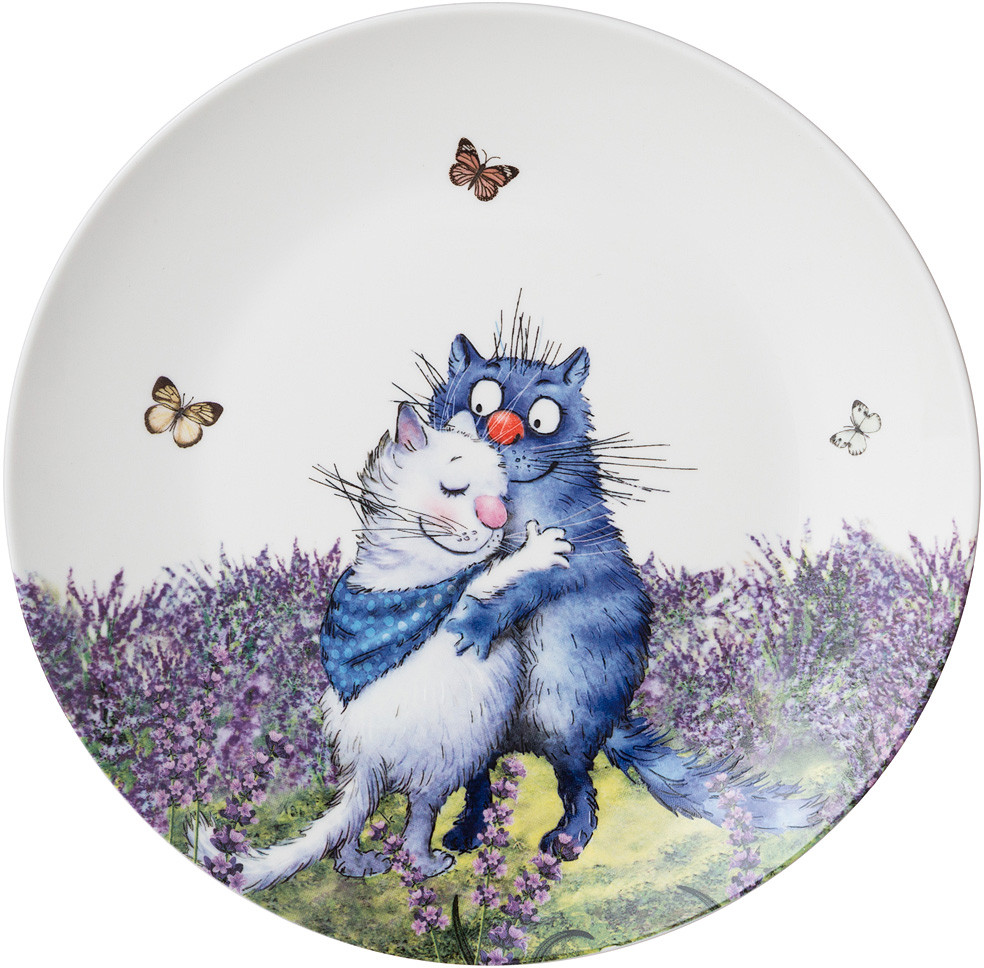 Тарелка закусочная «Лаванда» | Синие коты | Lefard