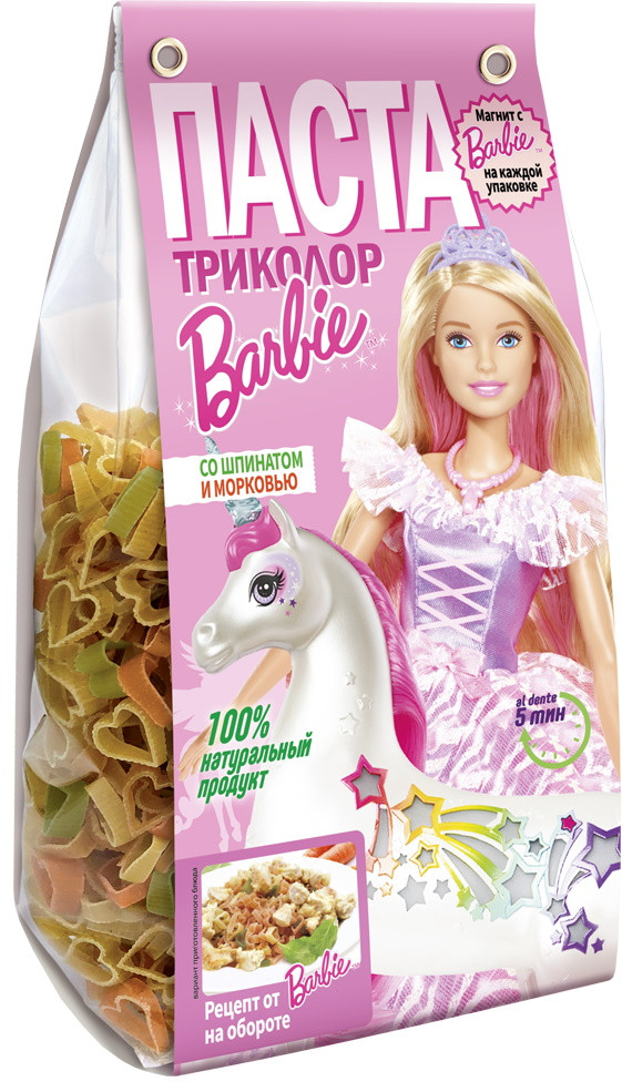 Макароны со шпинатом и морковью | Barbie | Гурмайор