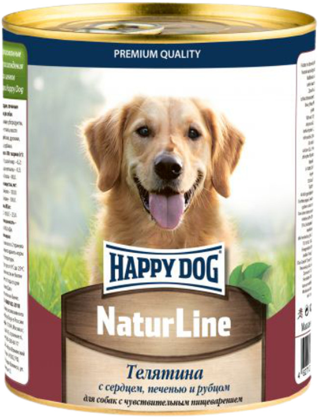 Корм для собак «Телятина с индейкой» | Nature Line | Happy dog