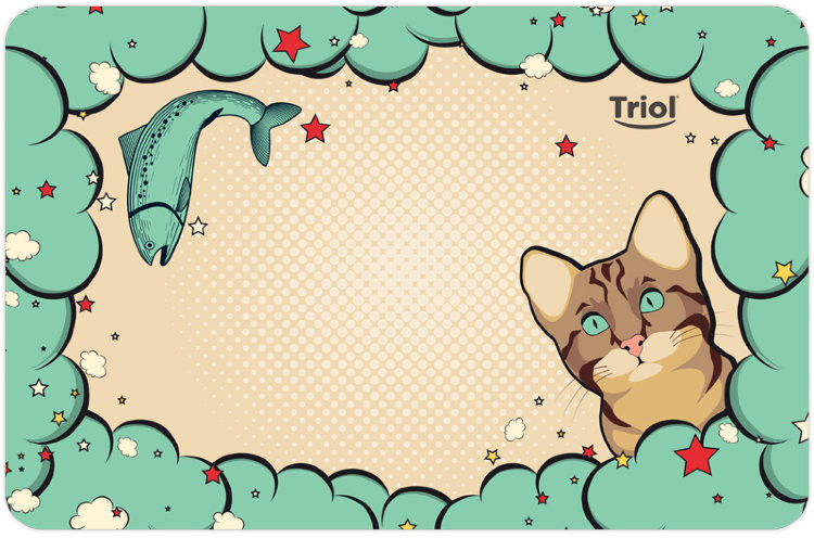 Коврик под миску «Кошечка» | Triol