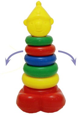 Пирамида-качалка «Клоун» (31,5 см) | Строим вместе счастливое детство